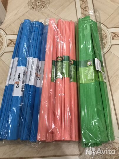 Крепированная бумага тишью, размер 50х200