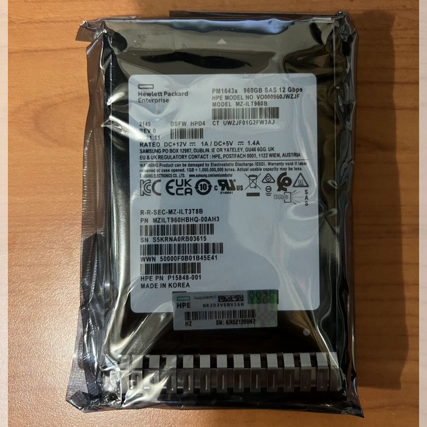 [P20833-001] Ssd Диск Hpe 960gb 2.5 Sas 12gb P20833-001