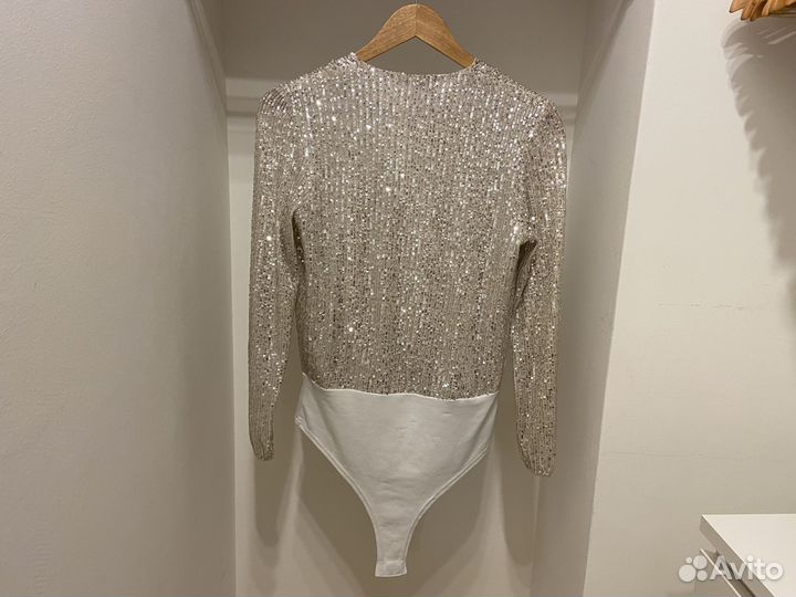 Боди праздничное, с пайетками и бархатное