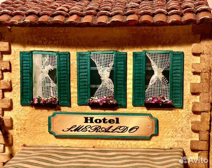 Кукольный домик, светильник, итальянский домик