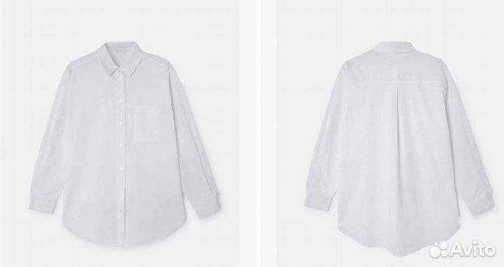 Рубашка оверсайз х/б 100 на девочку 134