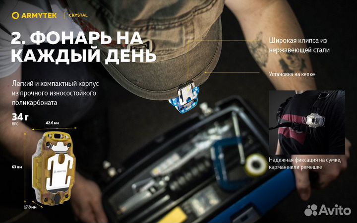 Компактный мультифонарь ArmyTek Crystal