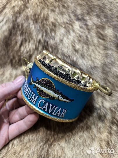 Ёлочная игрушка Банка икры, Holiday Classic, новая