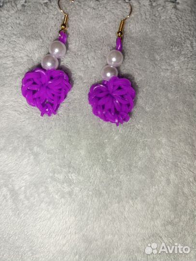 Серёжки из резинок