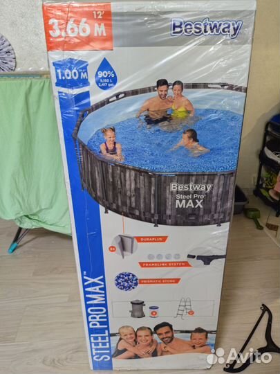 Каркасный бассейн bestway 366x100 pro новый