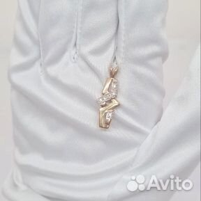 Подвеска с синтетическим камнем Золото
