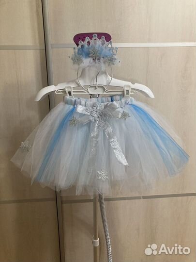 Пышная юбка снежинки+ ободок