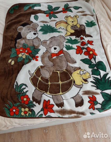 Плед детский плюшевый тёплый