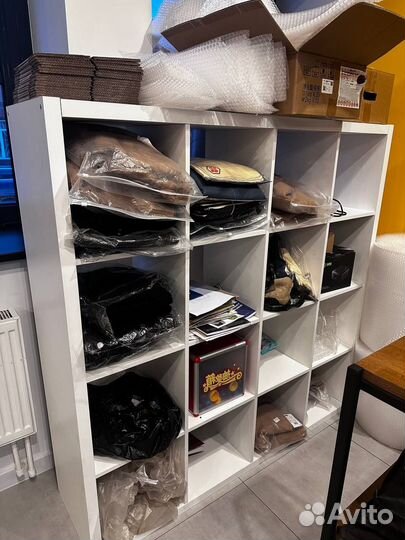 Стеллаж деревянный белый