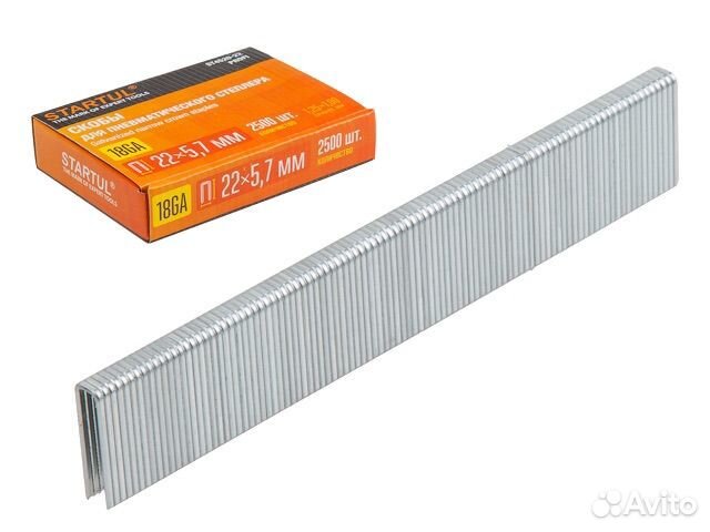 Скобы на степлер тип 18GA 22мм (2500шт) startu