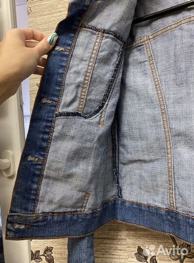 Джинсовая куртка для девочки 146