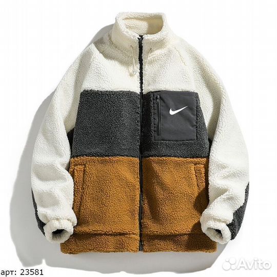 Шерпа куртка Nike Коричневая