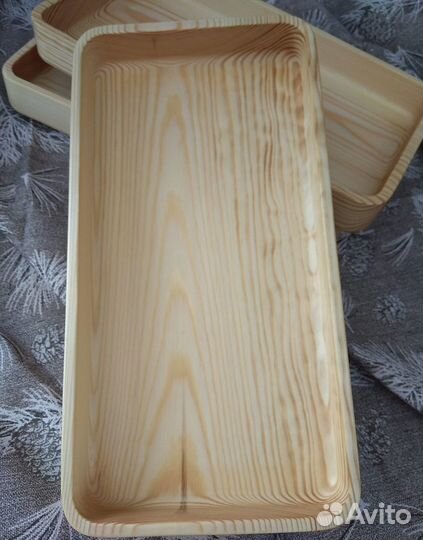 Тарелка деревянная, поднос