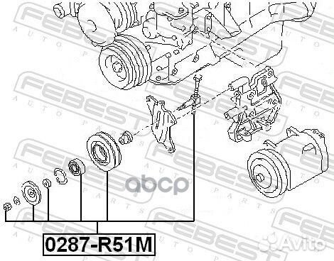 Ролик натяжной nissan pathfinder R51M