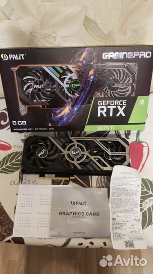Видеокарта Palit GeForce RTX 3070 Ti на гарантии