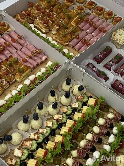 Закуски гастробоксы фуршет кейтеринг