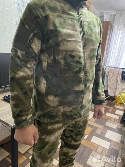 Костюм горка на флисе мох