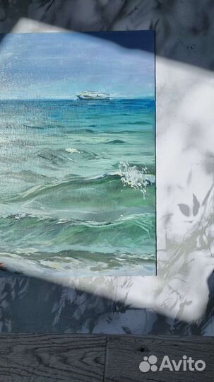 Картина маслом на холсте море