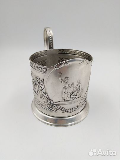 Подстаканник Минин и Пожарский мельхиор СССР