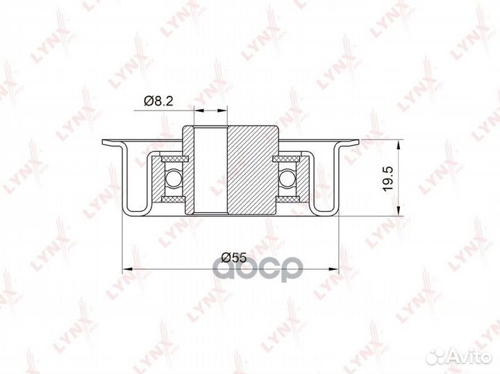 Ролик дополнительный ремня грм 'PB-1035 lynxauto