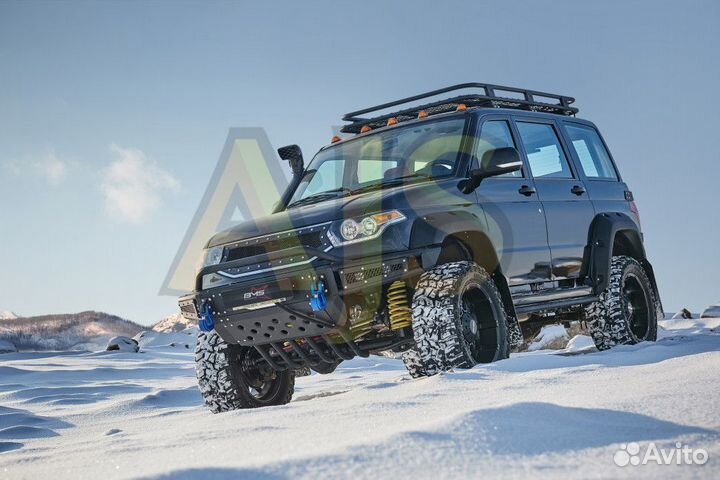 Бампер силовой передний BMS alfa для УАЗ Патриот
