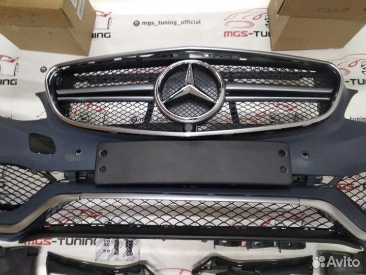 Бампер+ пороги Mercedes w212 рест. стиль Е63 AMG