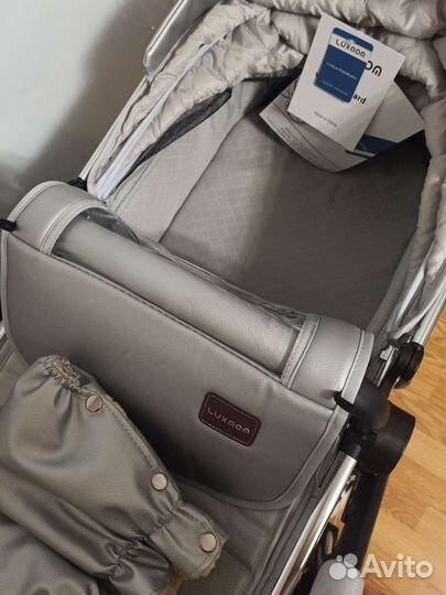 Коляска 3 в 1 luxmom кожзам