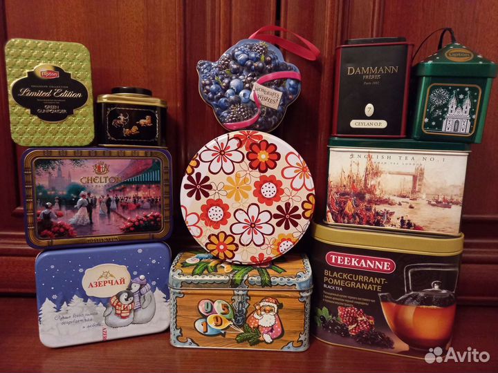 Жестяные банки для чая (каждой по 1шт)