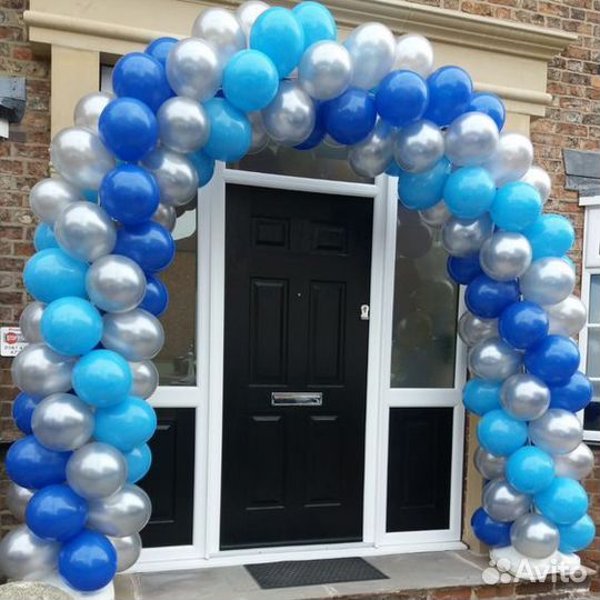 Арка гирлянда из воздушных шаров, оформление входа