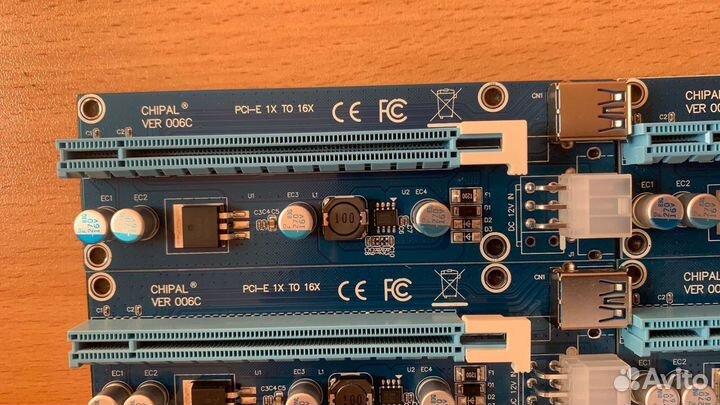 Райзер pci-e 6pin. Новые