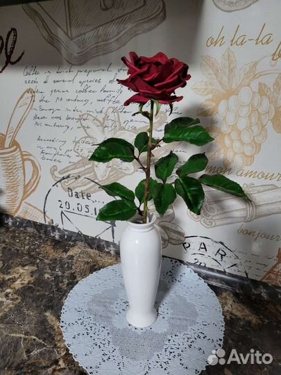 Роза из полимерной глины