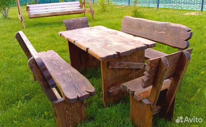Садовая мебель из массива дерева