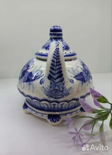 Чайник авторский Гжель