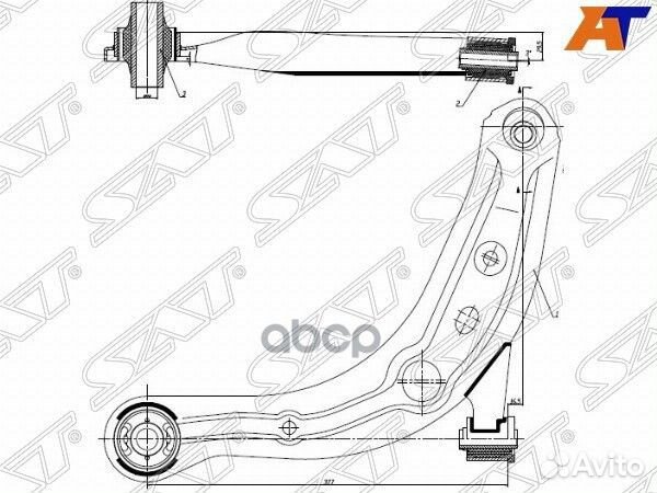Рычаг передний mazda MPV 99- LH ST-LC62-34-350C