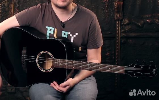 Гитара большая Flight D-130 BK Дредноут