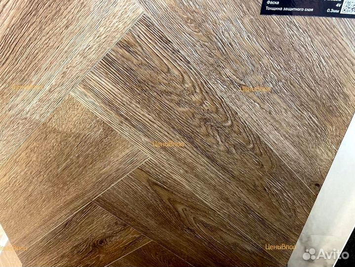 Виниловый ламинат елочкой