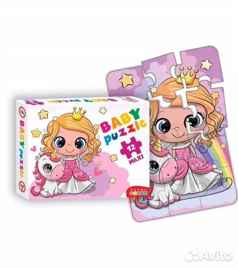 Пазл Baby Puzzle Принцесса и единорог