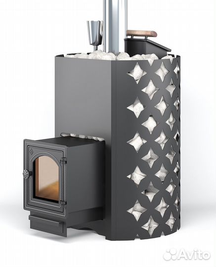 Печь Чугунная этна 18 (дт-4С) Закрытая каменка этн