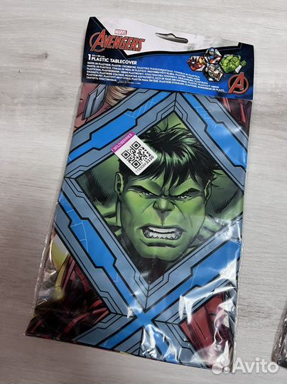 Скатерть Марвел. Растяжка с днем рождения Марвел