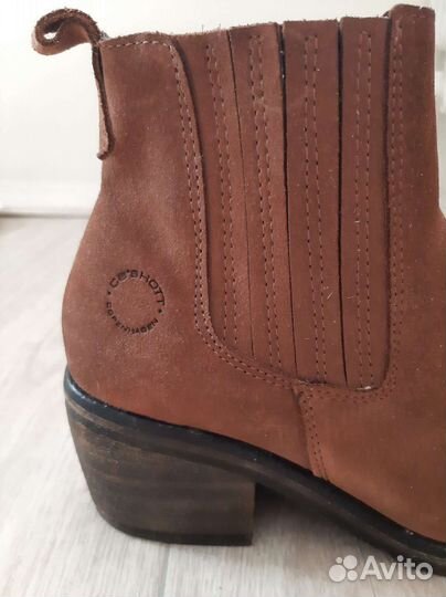 Ботильоны казаки из натуральной замши