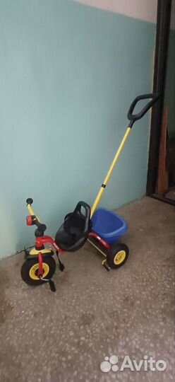 Трехколесный велосипед puky с ручкой