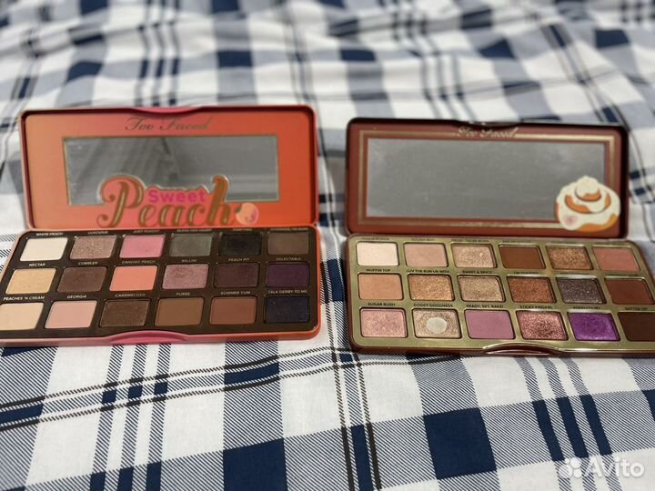 Палетки теней too faced