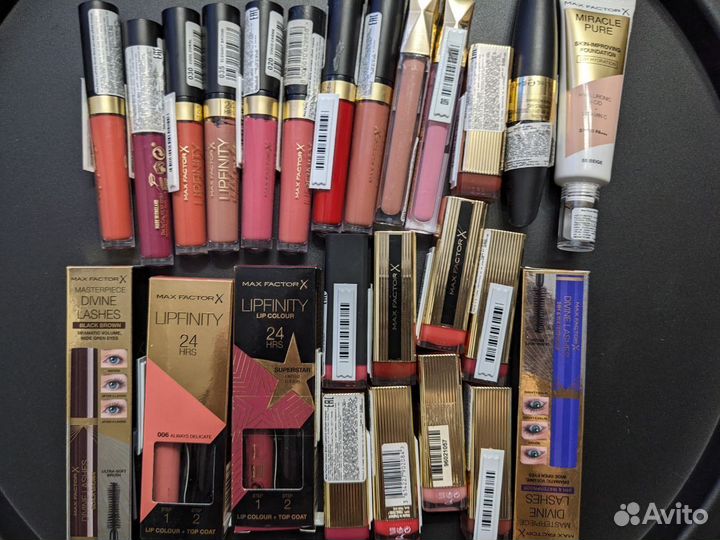 Max Factor (губная помада, тональный крем, тушь)
