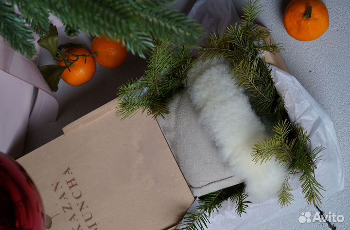 Банная шапка из овчины