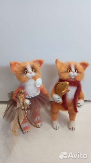 Котик вязаный, ручная работа