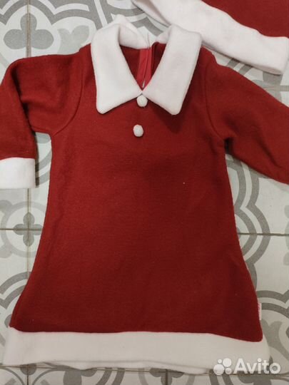 Костюм санты для девочки 92