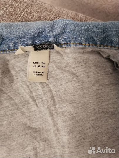 Джинсовый костюм для мальчика 74