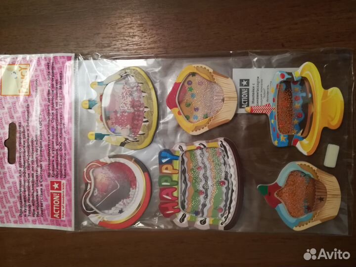 Наклейки с бусинами/ассорти 2 упаковки