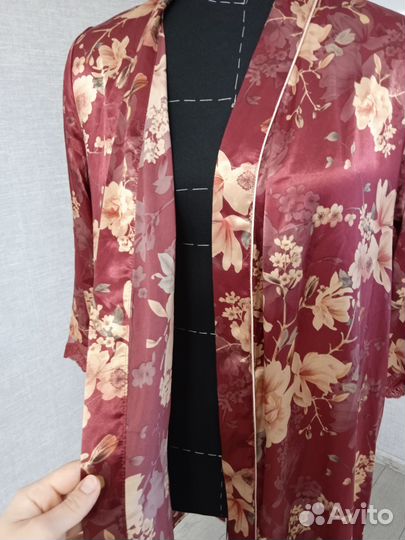 Шелковый женский халат