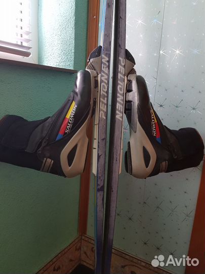 Лыжи палки ботинки